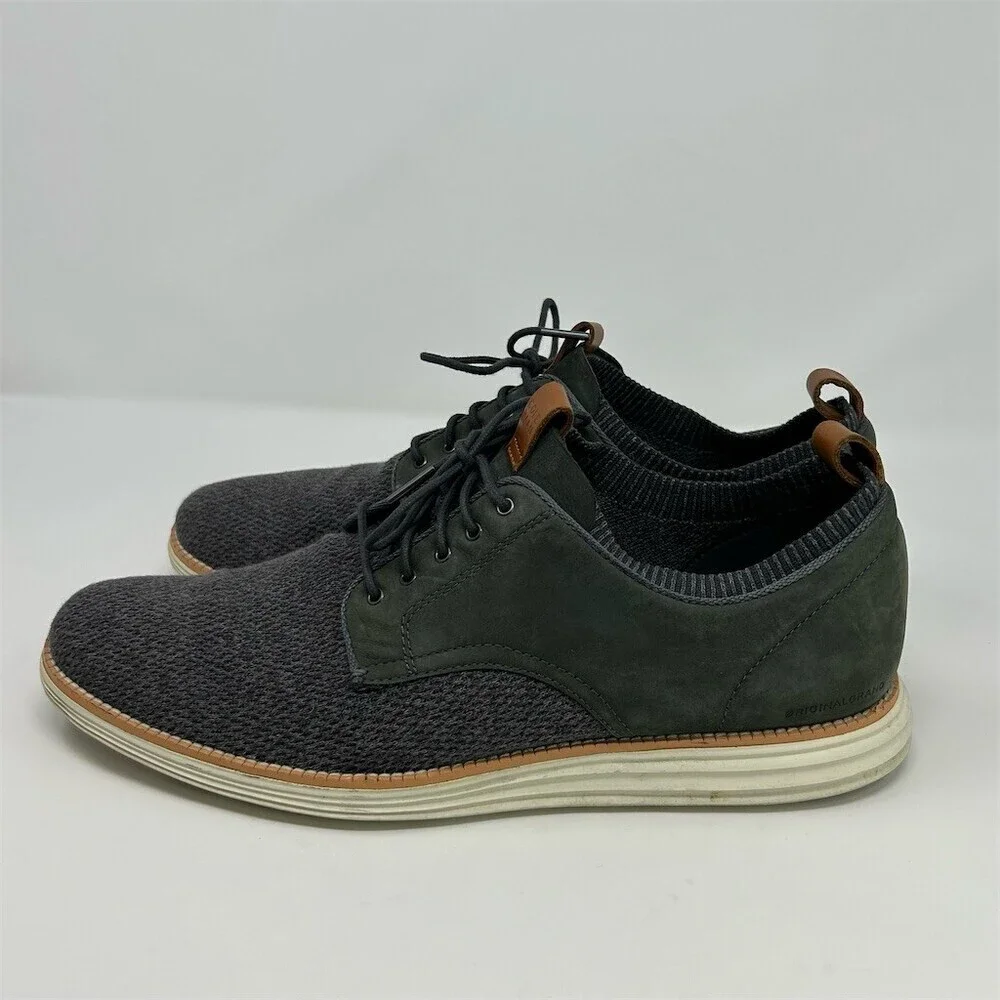 Cole Haan OriginalGrand Stitchlite Plain Toe Oxford Shoes Gray/Green Size 13